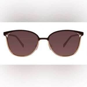 Piranha Gold Metal Keyhole Cat Eye Sunglasses - Tilda